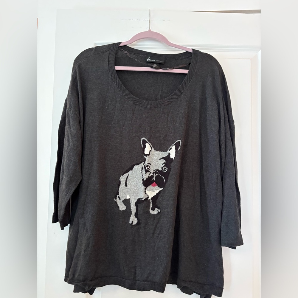 Lane Bryant Black Dog Sweater